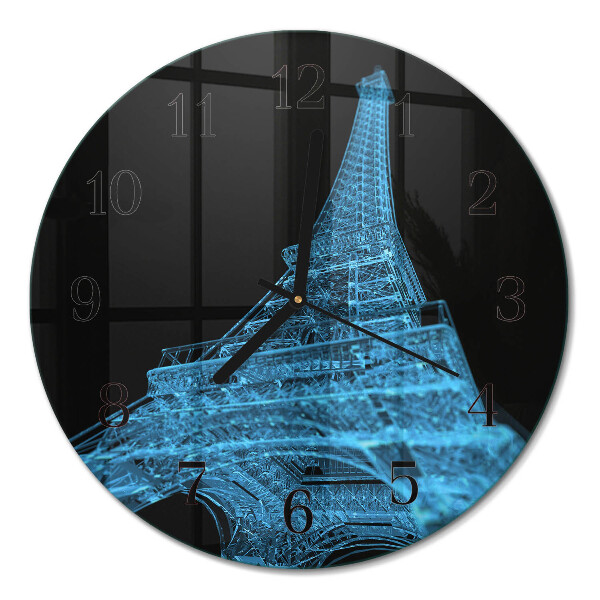Runde wanduhr Eiffelturm Paris