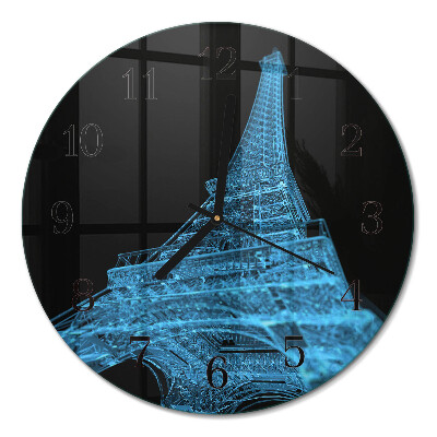 Runde wanduhr Eiffelturm Paris
