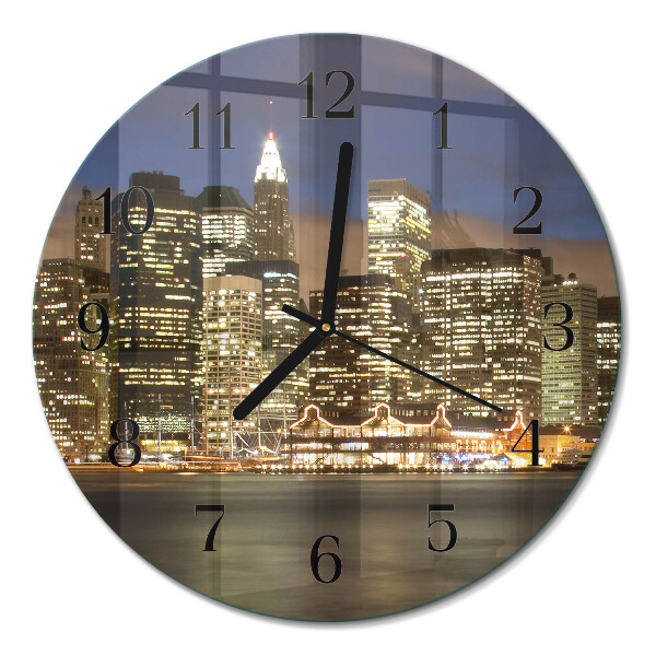 Glas wanduhr mit motiv rund Horizont