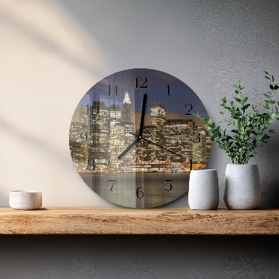 Glas wanduhr mit motiv rund Horizont