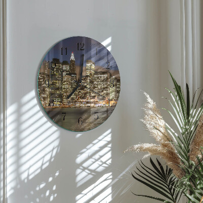 Glas wanduhr mit motiv rund Horizont