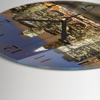 Glas wanduhr mit motiv rund Horizont