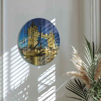 Glas wanduhr mit motiv rund London Bridge