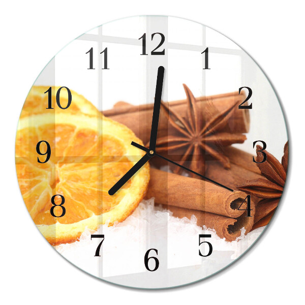 Runde wanduhr Zitrone-Vanille