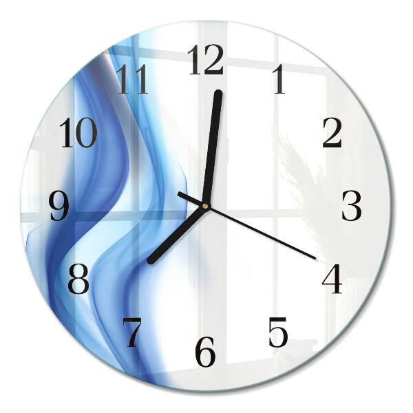 Wanduhr glas rund Abstrakter Rauch