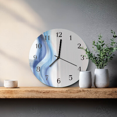 Wanduhr glas rund Abstrakter Rauch