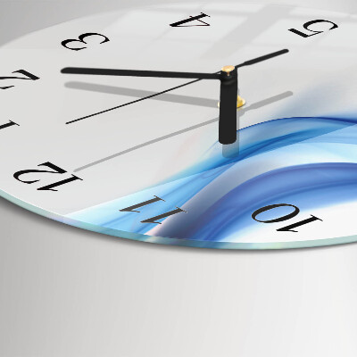 Wanduhr glas rund Abstrakter Rauch