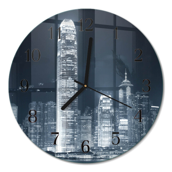 Wanduhr glas rund Horizont