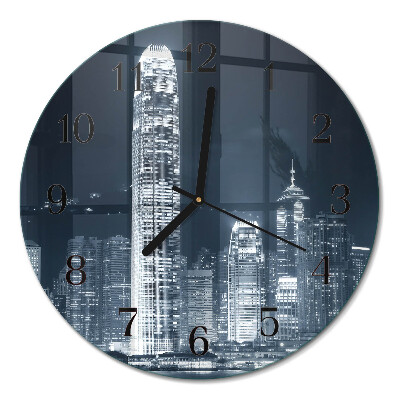 Wanduhr glas rund Horizont
