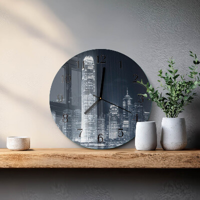Wanduhr glas rund Horizont