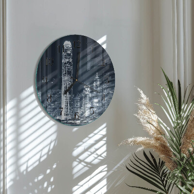 Wanduhr glas rund Horizont