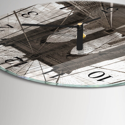Glas wanduhr mit motiv rund Brücke