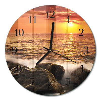 Runde wanduhr Sonnenuntergang