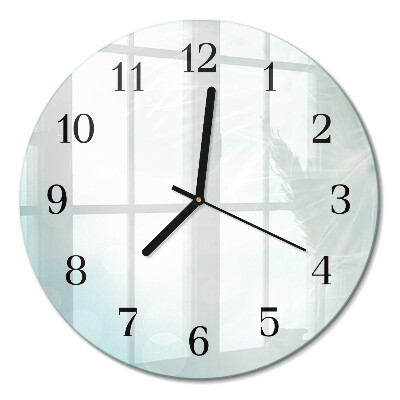 Runde wanduhr aus glas Abstraktion