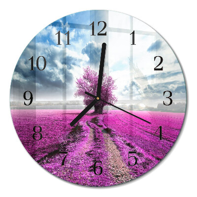 Runde wanduhr Feld