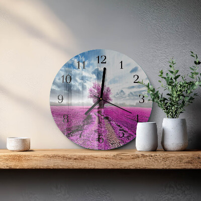 Runde wanduhr Feld