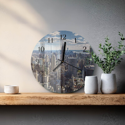 Runde wanduhr Stadt