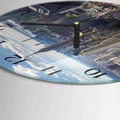 Runde wanduhr Stadt