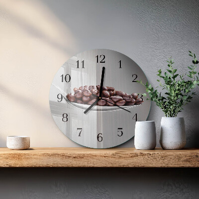 Runde wanduhr aus glas Ein Löffel Kaffee