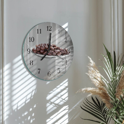 Runde wanduhr aus glas Ein Löffel Kaffee