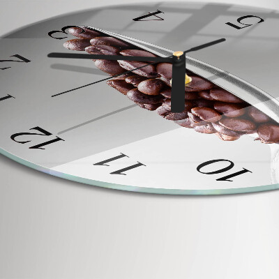 Runde wanduhr aus glas Ein Löffel Kaffee