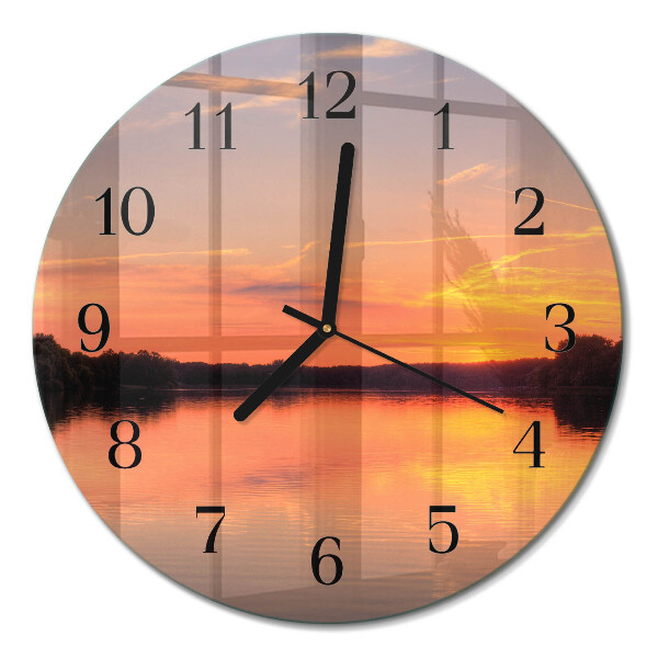 Runde wanduhr Sonnenuntergang