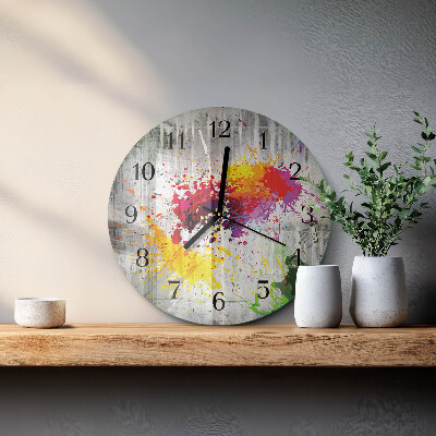 Runde wanduhr Flecken