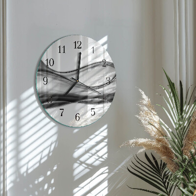 Runde wanduhr aus glas Abstraktion