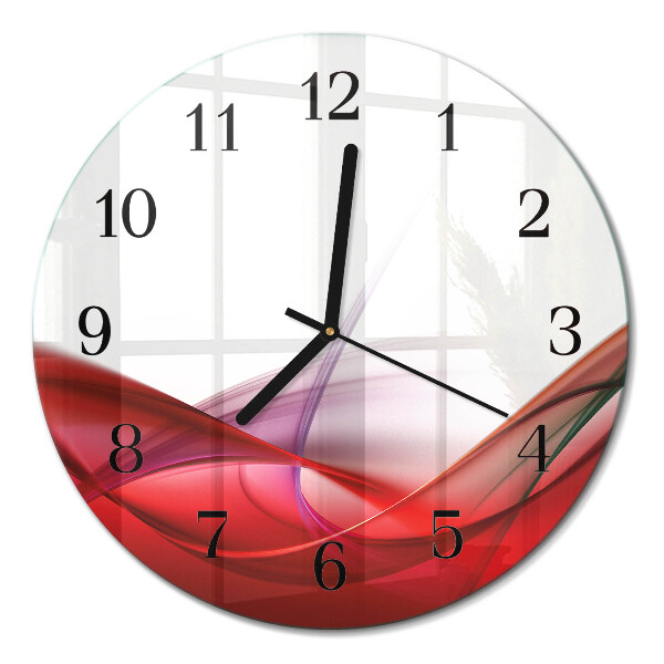 Glas wanduhr mit motiv rund Abstraktion