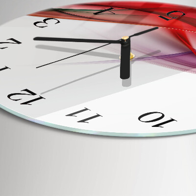 Glas wanduhr mit motiv rund Abstraktion