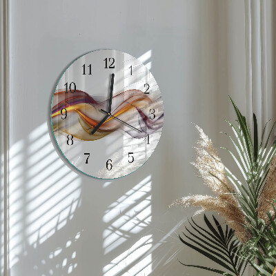 Runde wanduhr aus glas Abstraktion
