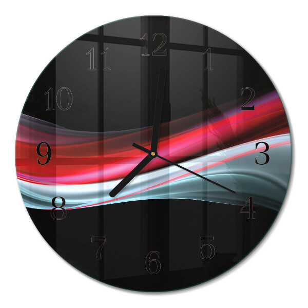 Glas wanduhr mit motiv rund Abstraktion