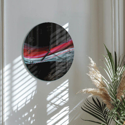 Glas wanduhr mit motiv rund Abstraktion