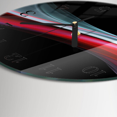 Glas wanduhr mit motiv rund Abstraktion