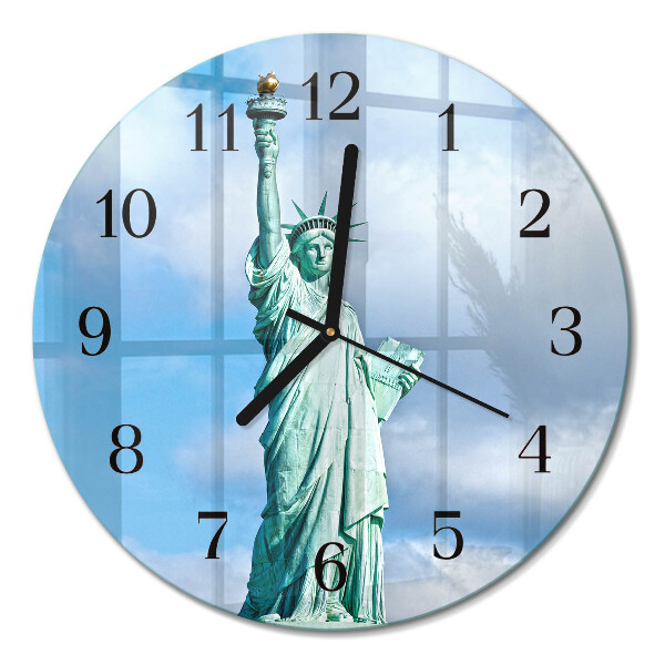 Runde wanduhr Freiheitsstatue