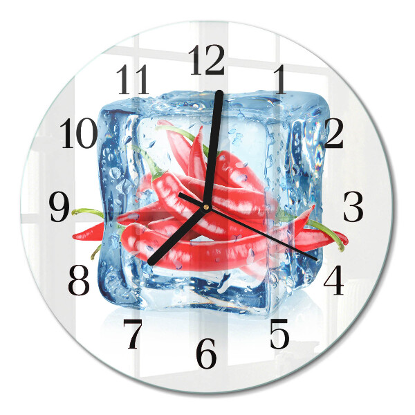 Runde wanduhr Chili mit Eiscreme
