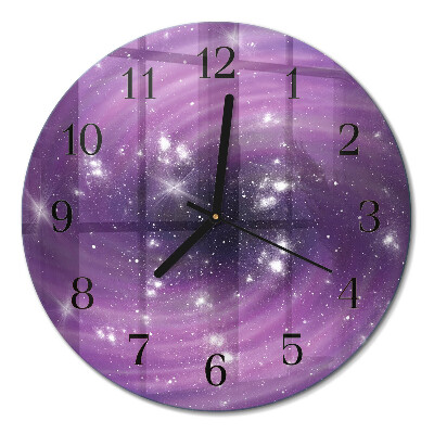 Glas wanduhr mit motiv rund Abstraktion