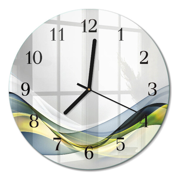 Glas wanduhr mit motiv rund Abstraktion
