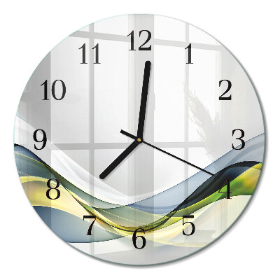 Glas wanduhr mit motiv rund Abstraktion