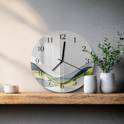 Glas wanduhr mit motiv rund Abstraktion