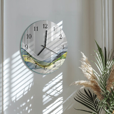 Glas wanduhr mit motiv rund Abstraktion