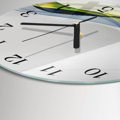 Glas wanduhr mit motiv rund Abstraktion