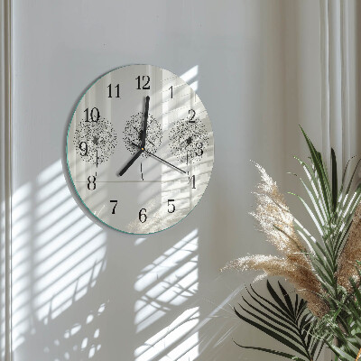 Runde wanduhr aus glas Abstraktion