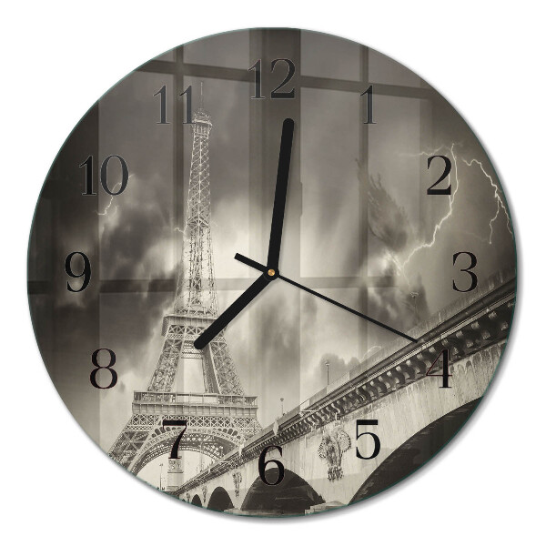 Wanduhr glas rund Paris