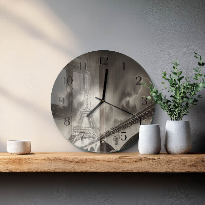 Wanduhr glas rund Paris