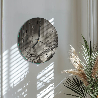 Wanduhr glas rund Paris