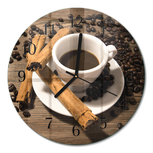 Runde wanduhr Zimtkaffee