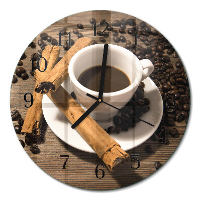 Runde wanduhr Zimtkaffee