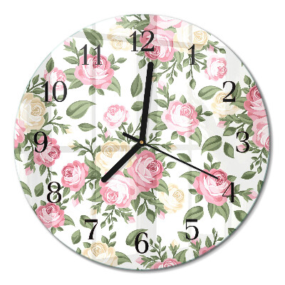 Glas wanduhr mit motiv rund Hintergrund