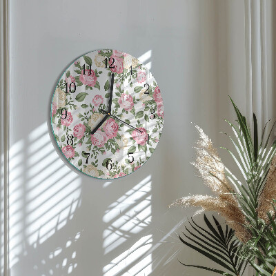 Glas wanduhr mit motiv rund Hintergrund